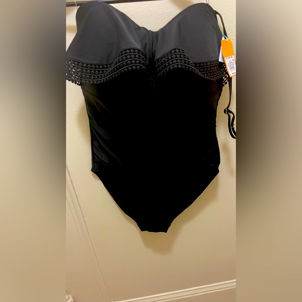 Kona sol women black bathing suit, size XL